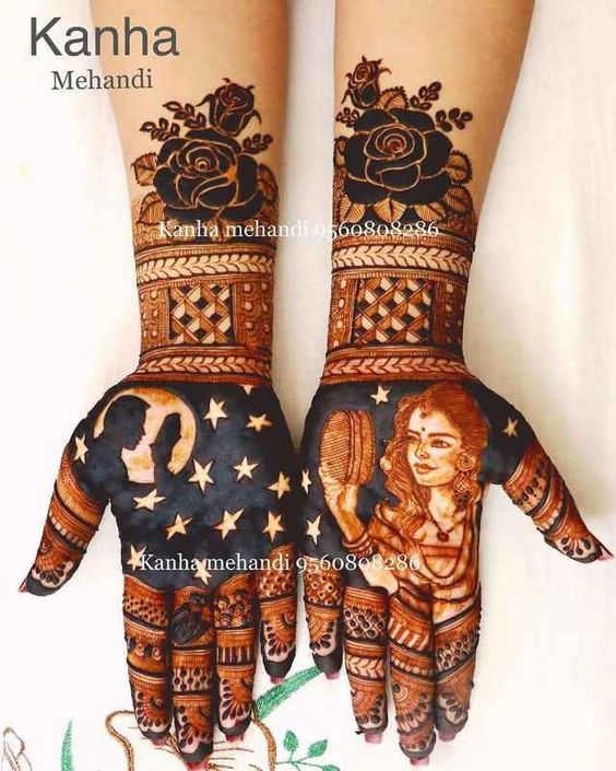 Latest Mehndi design for Karwa Chauth