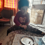 Vanshika shelling peas